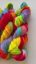 Load and play video in Gallery viewer, Lollipop Hand Dyed 100% Andean Highland Wool Chunky Yarn
