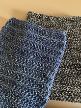 Load image into Gallery viewer, Never Tear Us Apart Cozy Handmade Cowl Hood in Blue Sky Twist