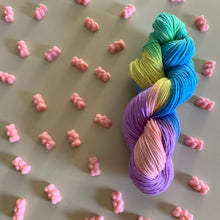 Load image into Gallery viewer, Sour Candy Hand Dyed Superwash Merino Wool & Nylon Sparkle Sock Yarn