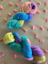 Load image into Gallery viewer, Sour Candy Hand Dyed Superwash Merino Wool & Nylon Sparkle Sock Yarn