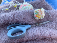 Load image into Gallery viewer, Falling Crocheted Ring in color Girls Just Wanna Have Funfetti