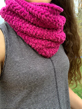 Load image into Gallery viewer, She Smiled Sweetly Handmade Velvet Cowl in Pinkish Purple