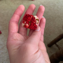 Load image into Gallery viewer, Falling Crocheted Ring in color Sweet Creature (Strawberry Cheesecake)