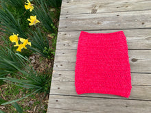 Load image into Gallery viewer, She Smiled Sweetly Handmade Velvet Cowl in Hot Pink