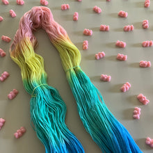 Load image into Gallery viewer, Sour Candy Hand Dyed Superwash Merino Wool & Nylon Sparkle Sock Yarn