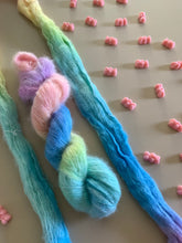 Load image into Gallery viewer, Sour Candy Hand Dyed Super Kid Mohair & Silk Yarn