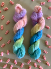 Load image into Gallery viewer, Sour Candy Hand Dyed Super Kid Mohair & Silk Yarn