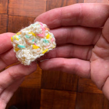 Load image into Gallery viewer, Falling Crocheted Ring in color Girls Just Wanna Have Funfetti