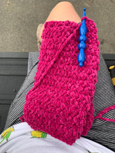 Load image into Gallery viewer, She Smiled Sweetly Handmade Velvet Cowl in Pinkish Purple