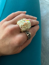 Load image into Gallery viewer, Falling Crocheted Ring in color Girls Just Wanna Have Funfetti