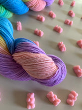 Load image into Gallery viewer, Sour Candy Hand Dyed Superwash Merino Wool & Nylon Sparkle Sock Yarn