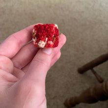 Load image into Gallery viewer, Falling Crocheted Ring in color Sweet Creature (Strawberry Cheesecake)