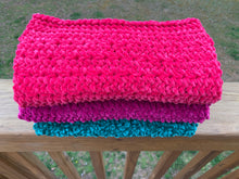 Load image into Gallery viewer, She Smiled Sweetly Handmade Velvet Cowl in Hot Pink