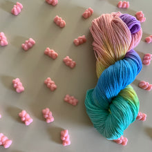 Load image into Gallery viewer, Sour Candy Hand Dyed Superwash Merino Wool & Nylon Sparkle Sock Yarn