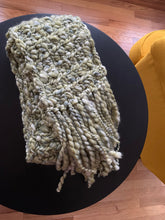 Load image into Gallery viewer, Fourth Time Around Chunky Handmade Scarf in Antique Green