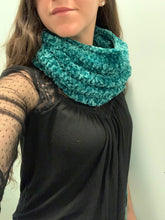 Load image into Gallery viewer, She Smiled Sweetly Handmade Velvet Cowl in Hot Pink