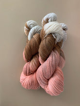 Load image into Gallery viewer, Ewe, You Make Making Fun (Strawberry Poundcake) Hand Dyed Superwash Merino Wool & Nylon Sparkle Sock Yarn