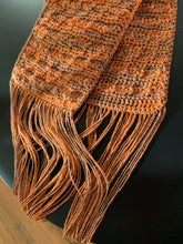 Load image into Gallery viewer, Goodbye Sparkly Handmade Scarf in Luxe Pumpkin