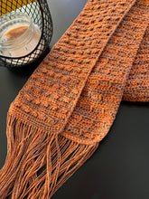 Load image into Gallery viewer, Goodbye Sparkly Handmade Scarf in Luxe Pumpkin