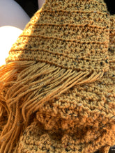 Load image into Gallery viewer, Goodbye Handmade Tweed Super Scarf with Fringe in Mustard