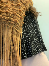Load image into Gallery viewer, Goodbye Handmade Tweed Super Scarf with Fringe in Mustard