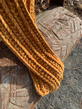 Load image into Gallery viewer, Never Tear Us Apart Soft Handmade Super Scarf in Mustard