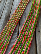 Load image into Gallery viewer, Never Tear Us Apart Striped Handmade Scarf in Welcome Christmas & You're a Mean One