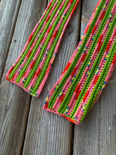 Load image into Gallery viewer, Never Tear Us Apart Striped Handmade Scarf in Welcome Christmas & You're a Mean One