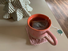 Load image into Gallery viewer, Handmade Cotton Mug Rug in Blush