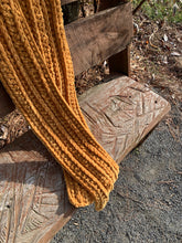 Load image into Gallery viewer, Never Tear Us Apart Soft Handmade Super Scarf in Mustard
