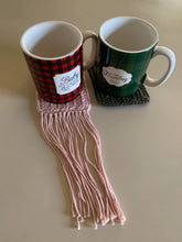 Load image into Gallery viewer, Handmade Cotton Mug Rug Set - Pine + Camel