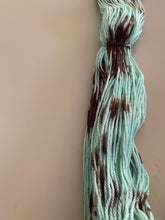 Load image into Gallery viewer, Melting (Mint Chocolate Chip Ice Cream) Hand Dyed Superwash 100% Merino Wool Sport Yarn