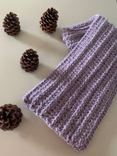 Load image into Gallery viewer, Never Tear Us Apart Soft Chunky Handmade Scarf in Purple Twist