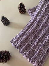 Load image into Gallery viewer, Never Tear Us Apart Soft Chunky Handmade Scarf in Purple Twist