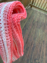 Load image into Gallery viewer, Never Tear Us Apart Handmade Super Scarf in Coral Cream