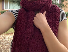 Load image into Gallery viewer, Falling Scarf Crochet Pattern - Chunky Yarn