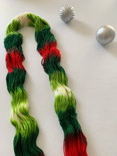 Load image into Gallery viewer, Mistletoe and Holly Hand Dyed Superwash Merino Wool, Cashmere & Nylon Sock Yarn