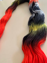 Load image into Gallery viewer, OOAK Variant (Trial 2) of Hellfire Club Hand Dyed Superwash Merino Wool and Recycled Nylon Sock Yarn