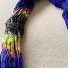Load image into Gallery viewer, Gods and Monsters Hand Dyed Superwash Sparkly Merino Wool & Nylon Sock Yarn
