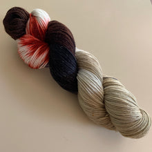 Load image into Gallery viewer, Eleven is Gone Hand Dyed Sparkly Merino Wool & Nylon Superwash Yarn