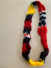 Load image into Gallery viewer, OOAK Variant (Trial 3) of Hellfire Club Hand Dyed Superwash Merino Wool and Recycled Nylon Sock Yarn