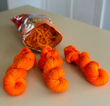 Load image into Gallery viewer, U Can’t Touch This (Cheetos) Superwash 100% Merino Wool DK Yarn