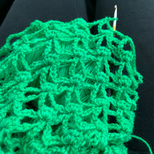 Load image into Gallery viewer, Handmade Knee Deep Merino Wool & Cashmere Shawl with Fringe in color Margaritaville