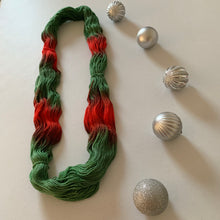 Load image into Gallery viewer, OOAK Variant (Trial 2) of Mistletoe Hand Dyed Superwash 100% Merino Wool Sock Yarn