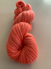 Load image into Gallery viewer, Grapefruit, Juicy Fruit Hand Dyed Superwash Merino Wool & Nylon Sparkle Sock Yarn