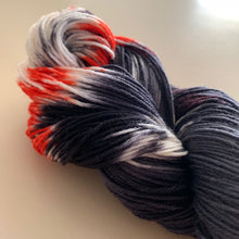 Load image into Gallery viewer, OOAK Variant of Hellfire Club (Trial 1) - Hand Dyed Superwash Merino Wool and Recycled Nylon Sock Yarn