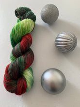 Load image into Gallery viewer, Mistletoe and Holly Hand Dyed Non-Superwash Organic Merino Wool and Biodegradable Nylon Weight 1 Yarn