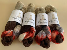 Load image into Gallery viewer, Eleven is Gone Hand Dyed Sparkly Merino Wool & Nylon Superwash Yarn