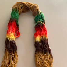 Load image into Gallery viewer, Cheeseburger in Paradise Hand Dyed Superwash Merino Wool, Cashmere & Nylon Sock Yarn