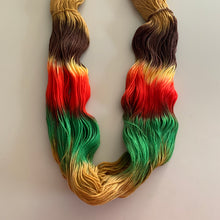 Load image into Gallery viewer, Cheeseburger in Paradise Hand Dyed Superwash Merino Wool, Cashmere & Nylon Sock Yarn